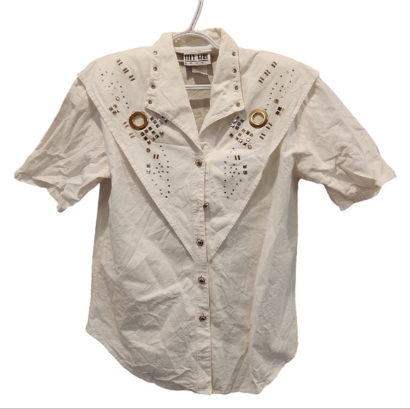 Rhinestones and Studs City Girl Top and Pants Set - Picture 3 of 16